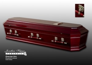 Grecian Urn Rosewood Coffin - Jonathan Hepner Funerals